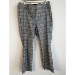 Lane Bryant Black Gray Skinny Ankle Plaid‎ Straight Career Pants Women Sz 18 NWT